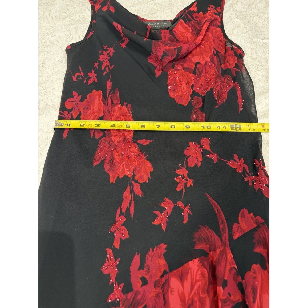 Y2K Connected Floral Fairy Grunge Cowl Neck Handkerchief Hem Dress S Whimsigoth - Picture 12 of 13